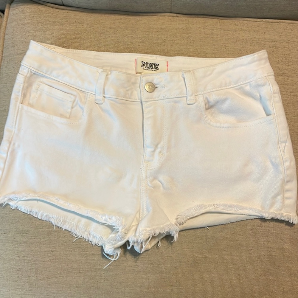 White denim shorts by PINK